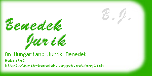 benedek jurik business card